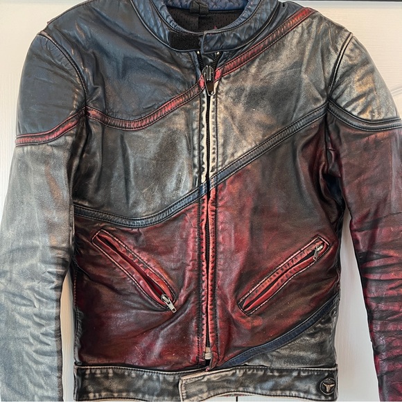 Vintage Taurus Genuine Leather Biker Jacket - Picture 8 of 15